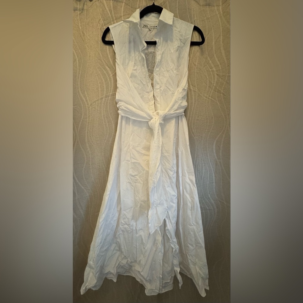Zara White Backless Women's Dress